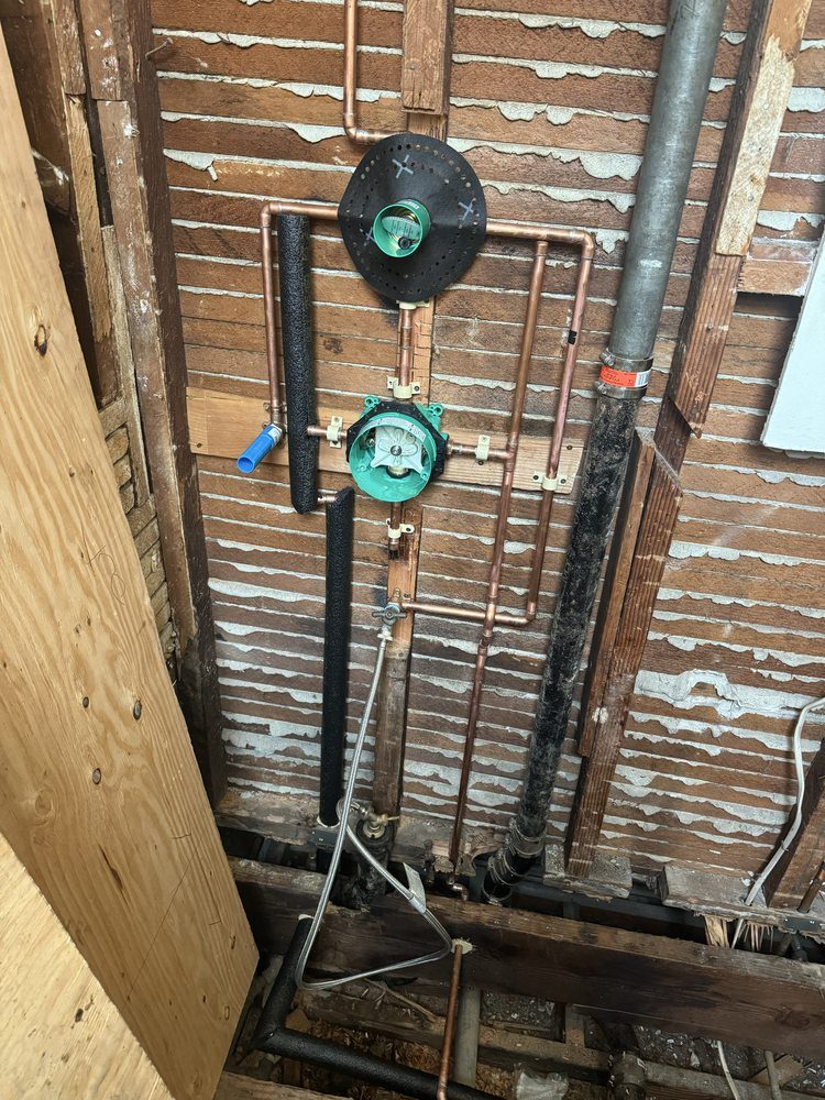 Copper repiping and shower valve installation